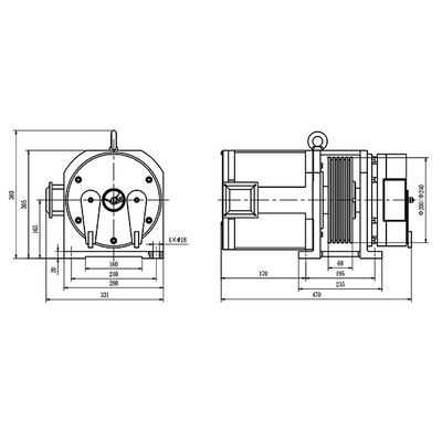 Pm Permanent Magnet Synchronous Elevator Gearless Traction Machine For Elevator